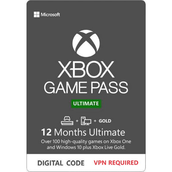 Xbox Game Pass Ultimate 12 Months Digital code VPN Activation