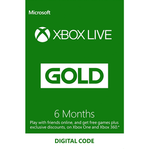 Xbox Live Gold 6 Months Game Pass Series X S